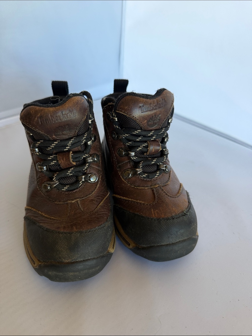 Timberland Kids Brown and Black Leather Hiking Boots